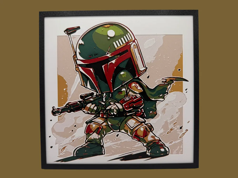 Boba Fett - Chibi Edition by Canadian Gamer HueForge model: Boba Fett - Chibi Edition by Canadian Gamer