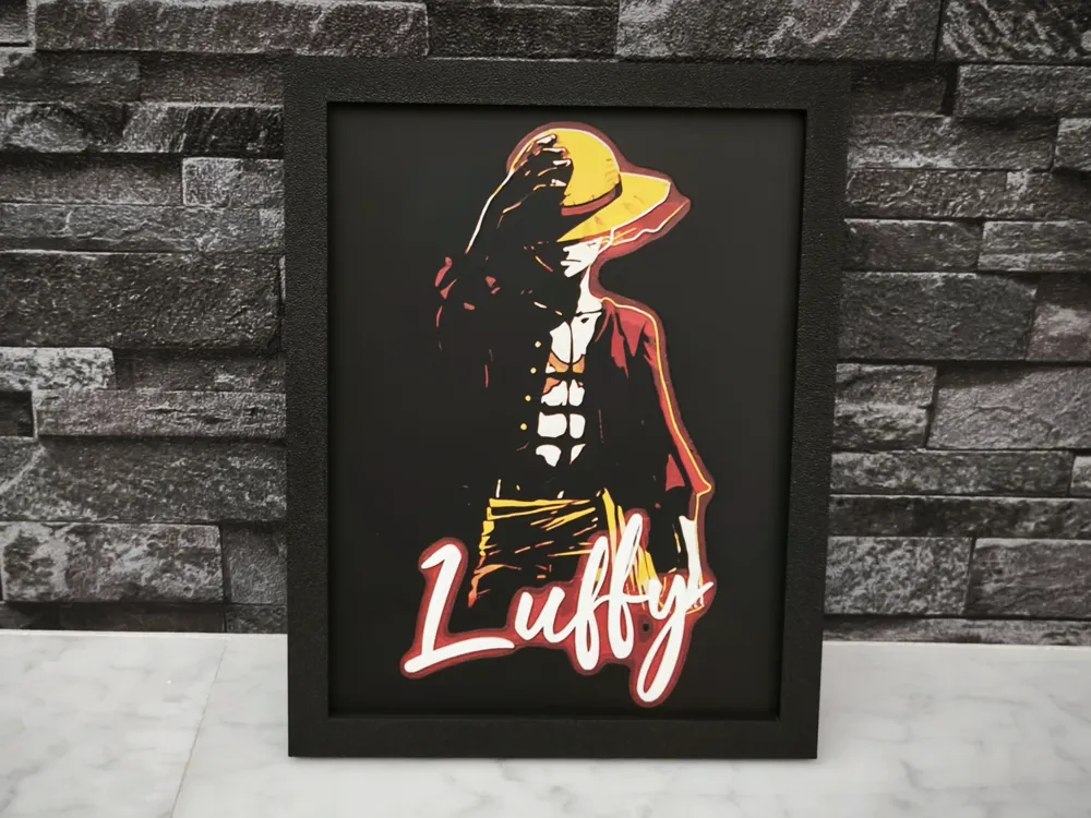 Hueforge Luffy One Piece 4 colors by StefBull85 HueForge model: Hueforge Luffy One Piece 4 colors by StefBull85