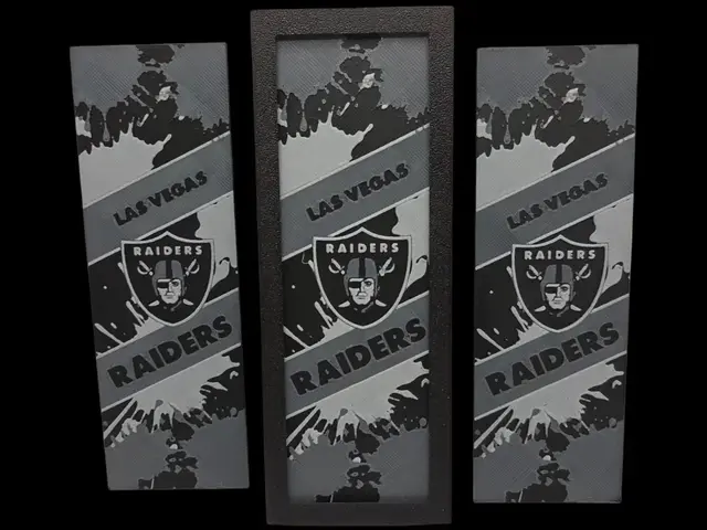 HueForge model: Las Vegas Raiders 50mm x 150mm Bookmark by MythicHue's