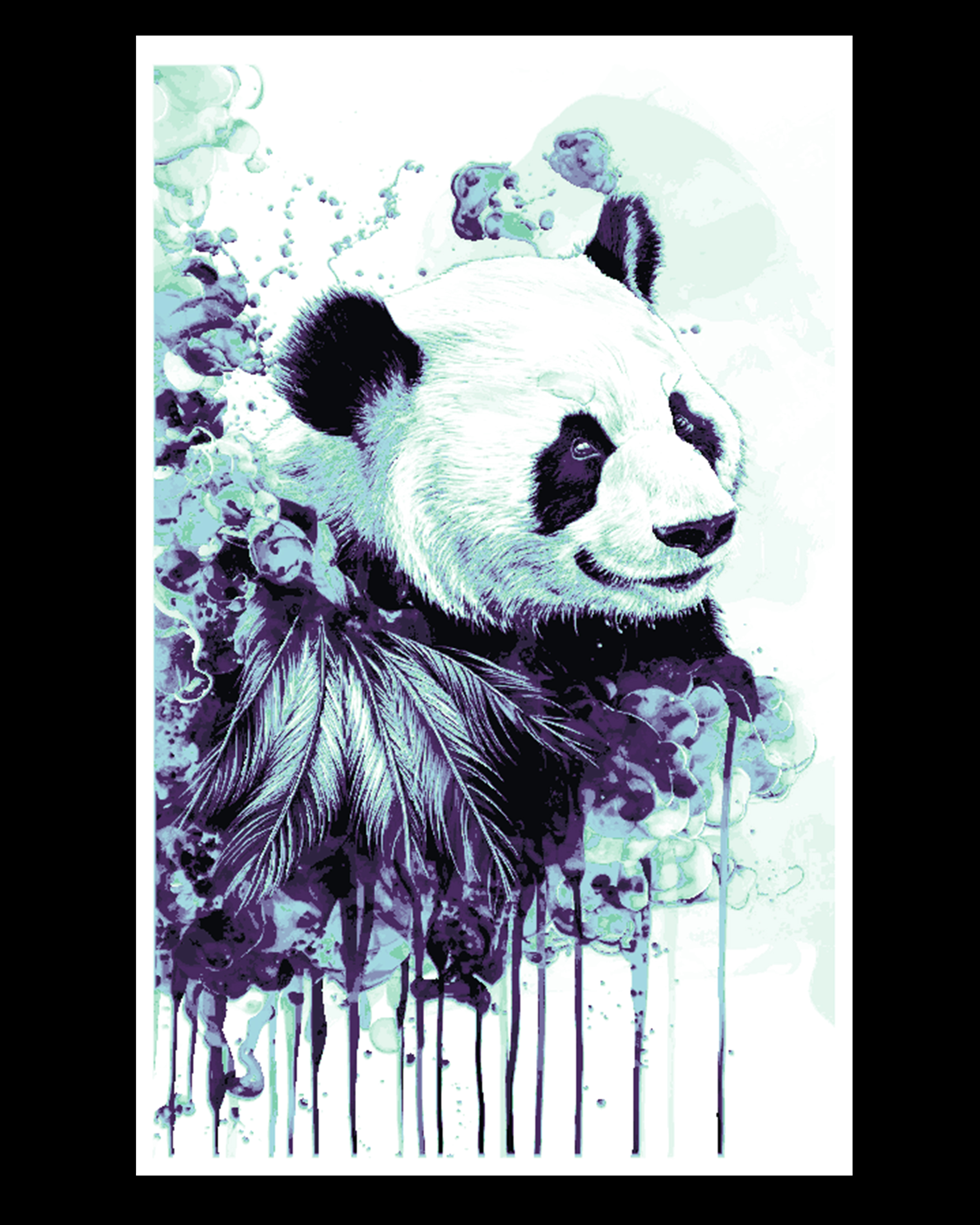 The gentle giant and the beauty of watercolor designs - Hueforge Wallart by BooneCo3d HueForge model: The gentle giant and the beauty of watercolor designs - Hueforge Wallart by BooneCo3d
