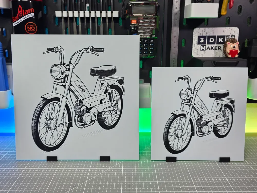Peugeot 103SP - Hueforge - 3 Colors by Montoya Maker HueForge model: Peugeot 103SP - Hueforge - 3 Colors by Montoya Maker