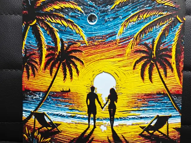 HueForge model: Sunset Love 1 AMS by TheHueforgeLady