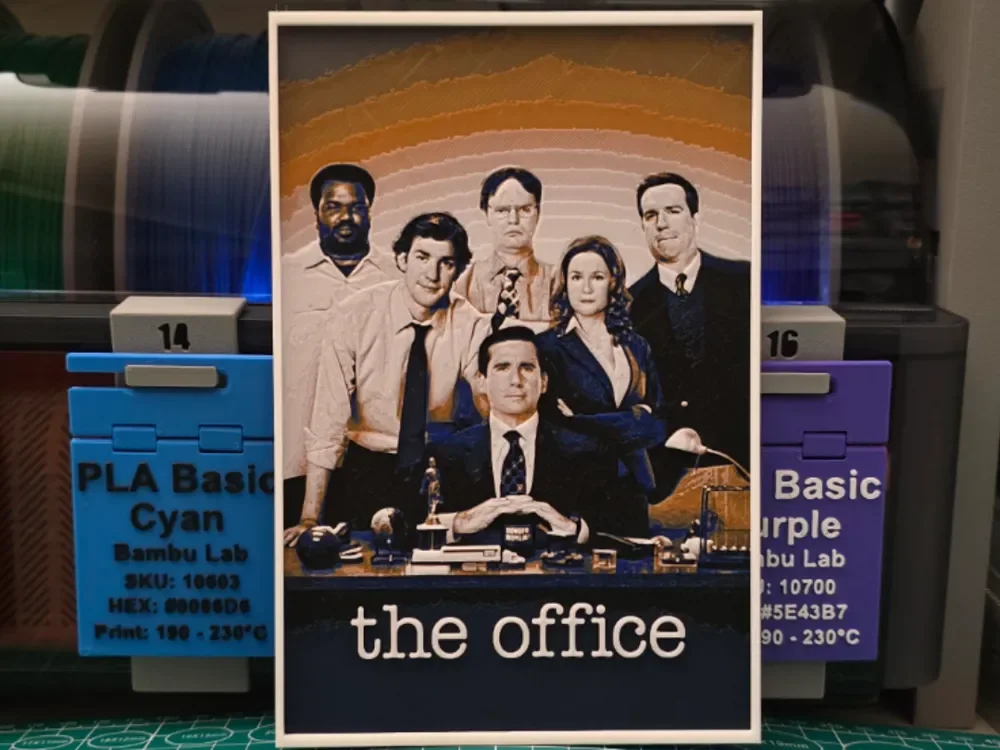 The Office (US) Poster V2 - Hueforge Art by Lumpy3D HueForge model: The Office (US) Poster V2 - Hueforge Art by Lumpy3D