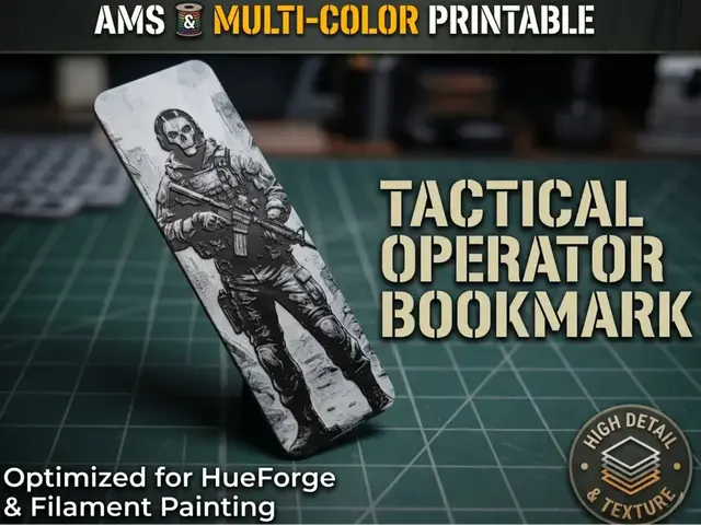 HueForge model: Tactical Ghost Bookmark by FYTY112
