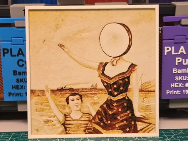 HueForge model: Neutral Milk Hotel "In the Aeroplane Over the Sea" by Lumpy3D