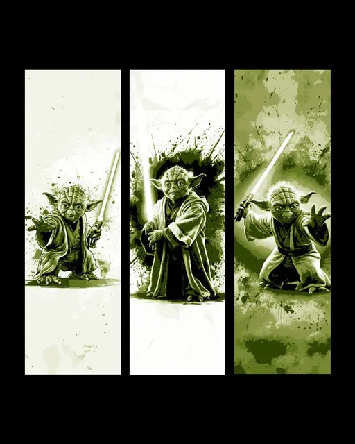 HueForge model: Star Wars Fan Art - Jedi Master Yoda -  Set of Bookmarks by BooneCo3d