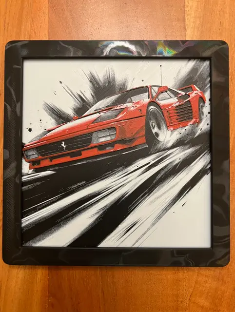 HueForge model: Ferrari Testarossa by JustBe 3D Printing