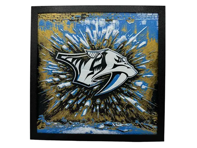HueForge model: Nashville Predators - Graffiti Logo Hueforge by Canadian Gamer