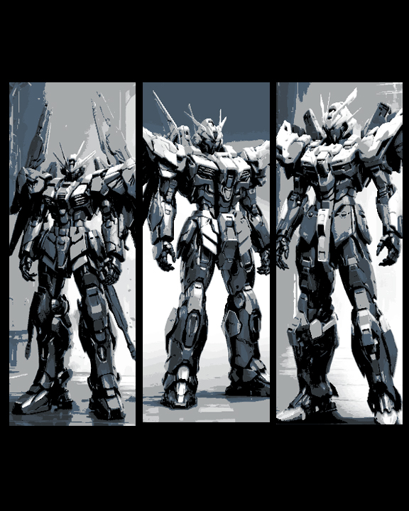 Fan Art of Mobile Suit Gundam Mecha in Grey - Set of 3 Bookmarks by BooneCo3d HueForge model: Fan Art of Mobile Suit Gundam Mecha in Grey - Set of 3 Bookmarks by BooneCo3d