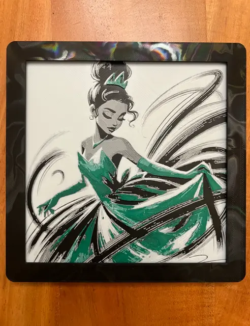 HueForge model: Princess Tiana by JustBe 3D Printing