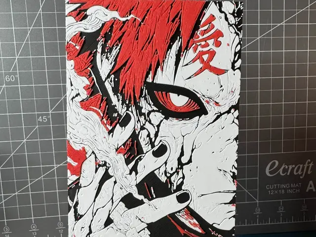 HueForge model: Hueforge of Gaara From Naruto anime by SBC Creations