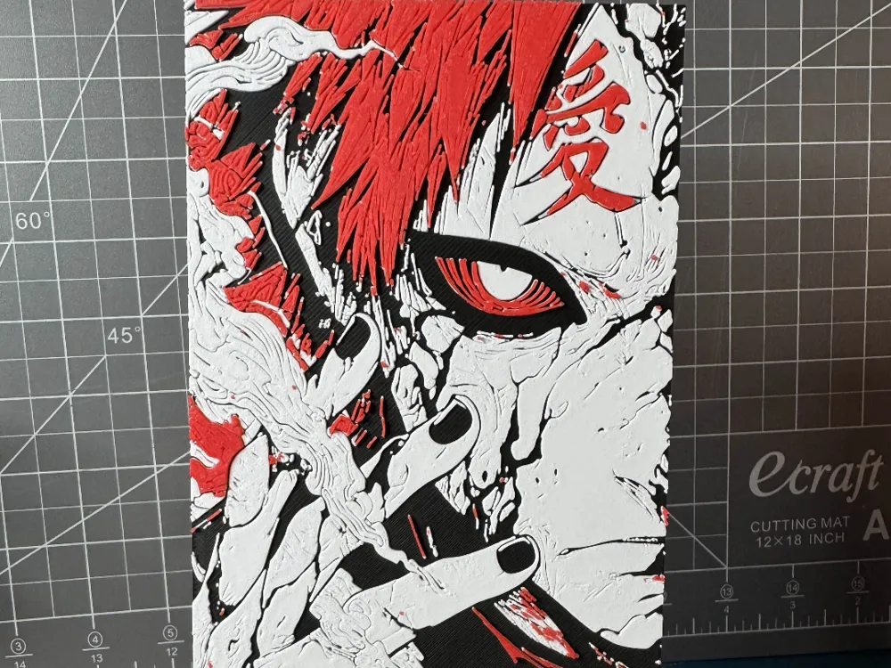 Hueforge of Gaara From Naruto anime by SBC Creations HueForge model: Hueforge of Gaara From Naruto anime by SBC Creations