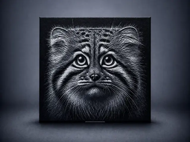 HueForge model: Pallas's cat (Felis manul) by Aleksandr