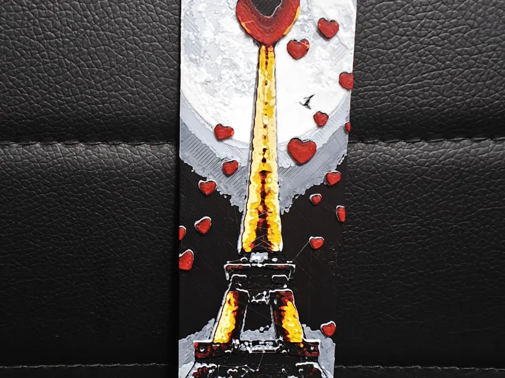 Eiffel tower Paris Love bookmark
