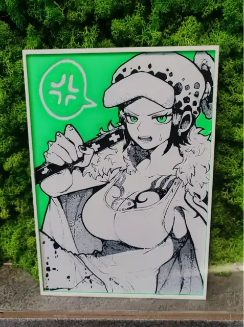 HueForge model: One Piece manga by Garuda3D