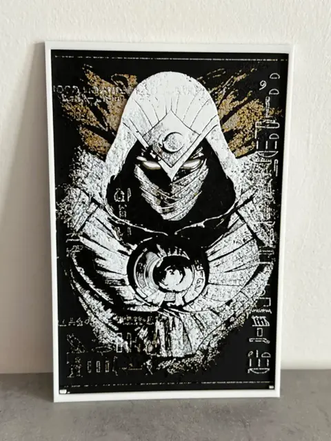 HueForge model: FRAMED MOON KNIGHT MARVEL HUEFORGE FAST PRINT by Giamma933