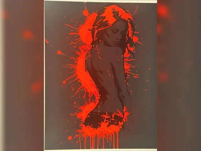 HueForge model: Woman On Fire hueforge bookmark set by Thadius