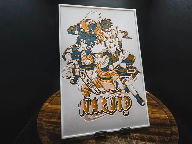 HueForge model: Naruto (Series Poster - HueForge) by HugheCraft