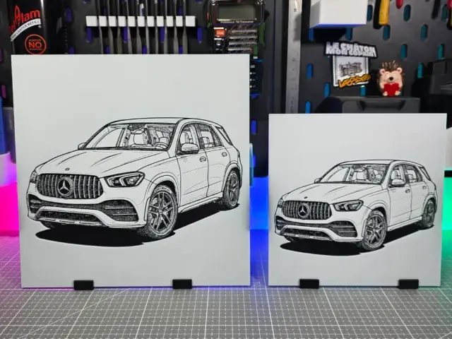 HueForge model: Mercedes GLE - Hueforge - 3 Colors by Montoya Maker