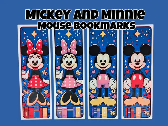 HueForge model: Mickey and Minnie Mouse Bookmarks by BusyKikiBee