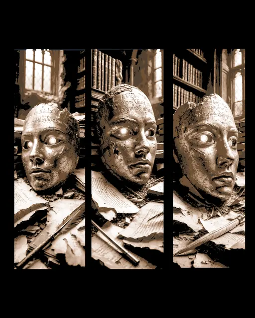 HueForge model: Discovery and Questions - Archeology and the Mystery Golden Mask - Set of Bookmarks by BooneCo3d