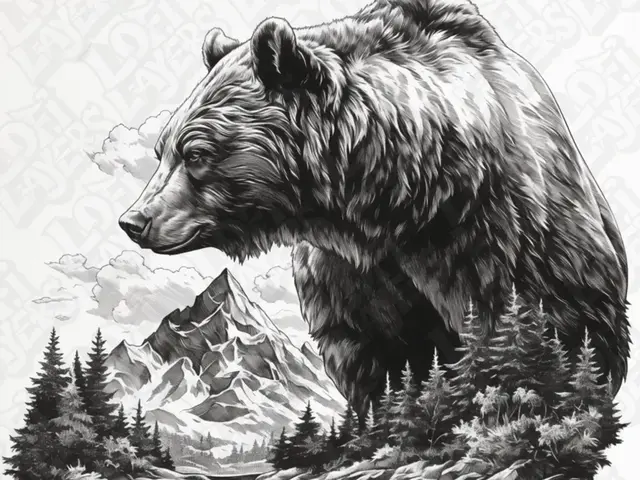 HueForge model: Bear Landscape Hueforge by LoFi Layers