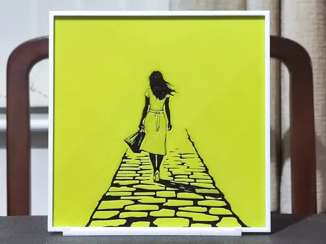 HueForge model: Follow The Yellow Brick Road - HueForge 3 Color by BoDad