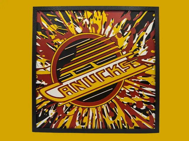 HueForge model: Vancouver Canucks - Black Skate Logo - NHL by Canadian Gamer