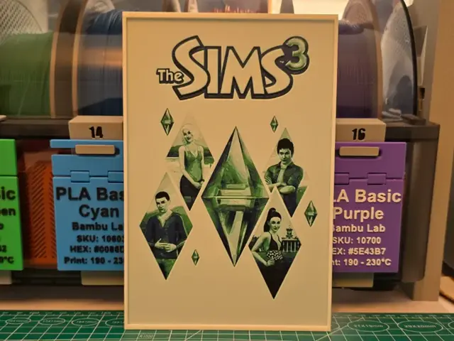 HueForge model: The Sims 3 Poster - Hueforge Art by Lumpy3D