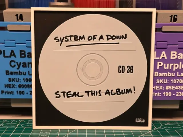 HueForge model: System of a Down "Steal This Album!" Album Art by Lumpy3D
