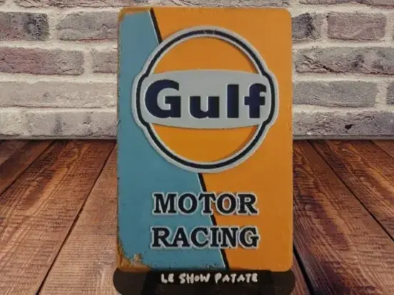 HueForge model: Plaque vintage Gulf Hueforge by leshowpatate