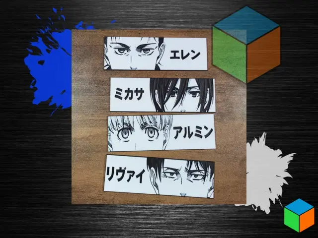 Attack on Titan Bookmarks | Eren Mikasa Armin Levi