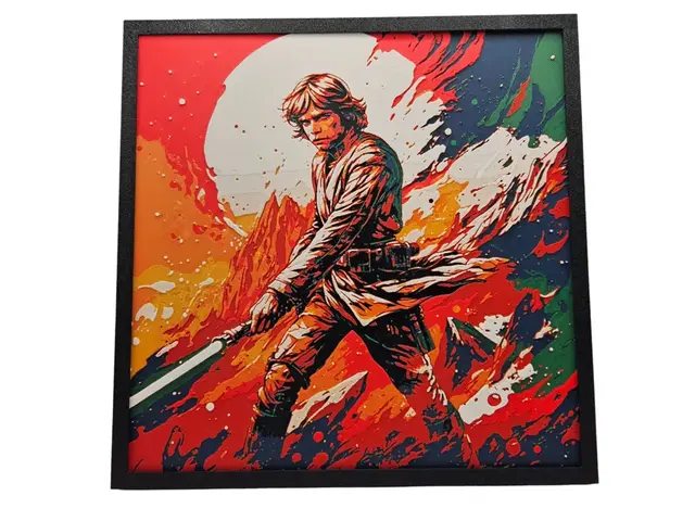 HueForge model: Luke Skywalker (Star Wars hueforge) by BusyKikiBee