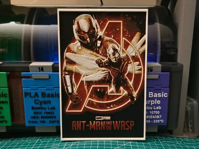 HueForge model: Ant-Man and the Wasp Poster - Hueforge Art by Lumpy3D