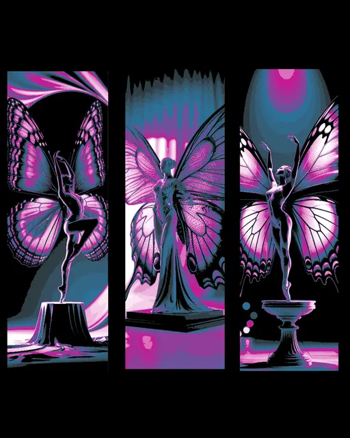 HueForge model: The radiance of the Butterfly Fairy - Set of bookmarks by BooneCo3d