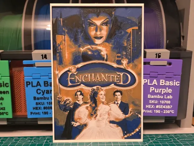 HueForge model: Enchanted Movie Poster - Hueforge Art by Lumpy3D