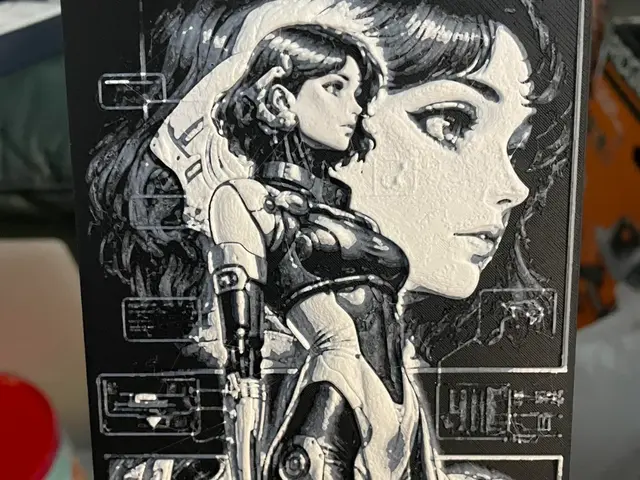 HueForge model: Cyborg Sailor Mercury Hueforge by Advancedtechworldwide