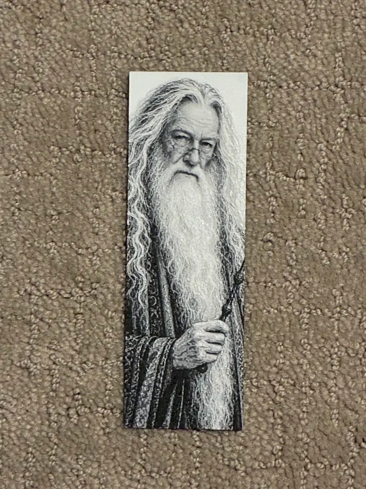 Dumbledore Bookmark | Wizarding World Collection by The SkyLab 3D HueForge model: Dumbledore Bookmark | Wizarding World Collection by The SkyLab 3D