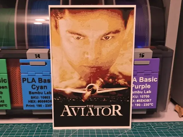 HueForge model: The Aviator Movie Poster - Hueforge Art by Lumpy3D