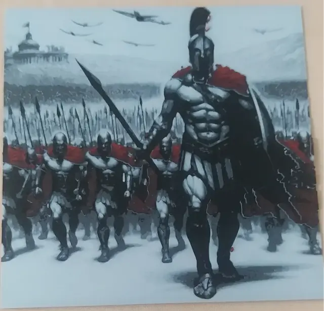 HueForge model: Towards Thermopylae by 3Dprintsbar