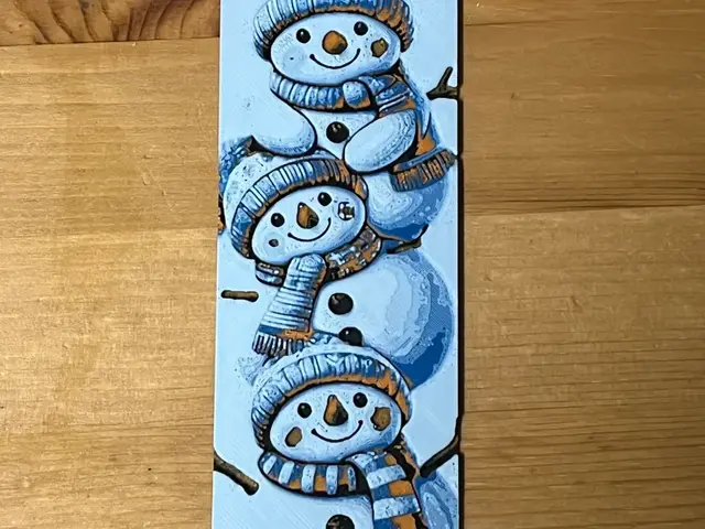 HueForge model: snowman bookmark by Morganja