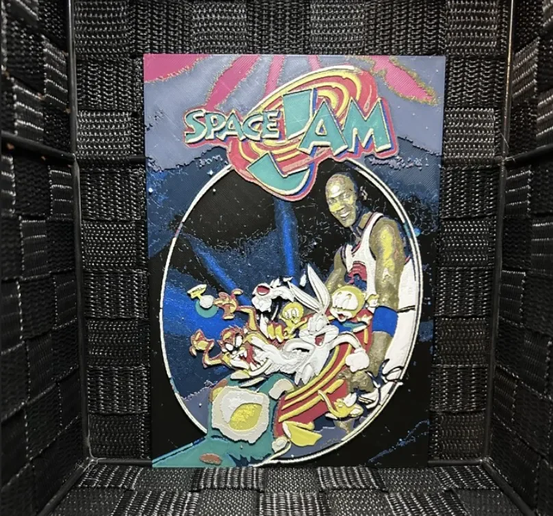 Hueforge Movie Poster - Space Jam - by JoDau HueForge model: Hueforge Movie Poster - Space Jam - by JoDau