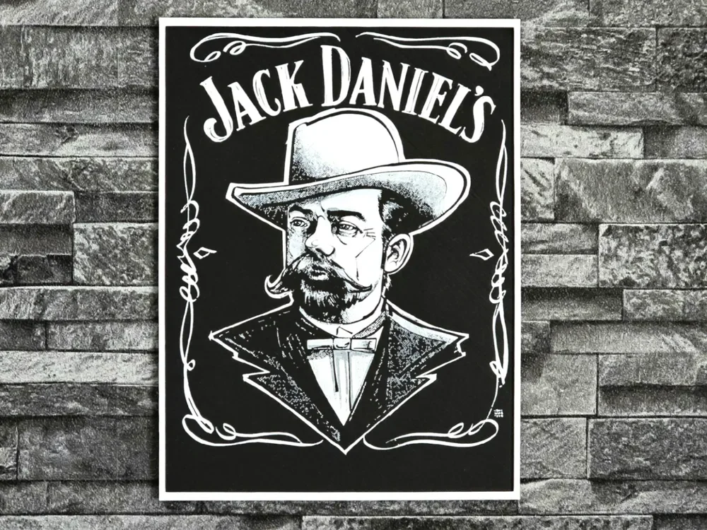 Hueforge Mr. Jack Daniel's 2 colors by StefBull85 HueForge model: Hueforge Mr. Jack Daniel's 2 colors by StefBull85