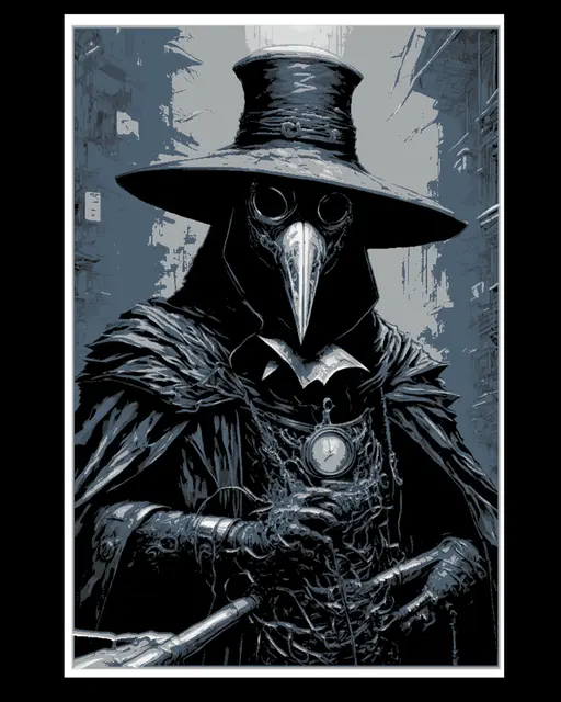 HueForge model: Portrait of the Plague Doctor - Wall Art by BooneCo3d