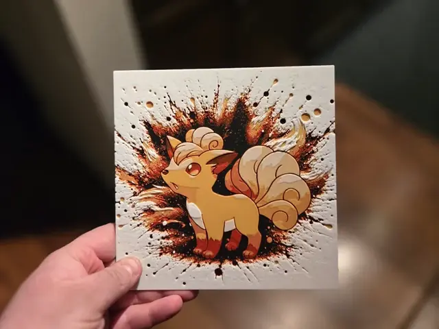 HueForge model: Graffiti Vulpix Hueforge by 3Ree Printing