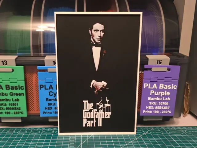 HueForge model: The Godfather Part II Movie Poster - Hueforge Art by Lumpy3D