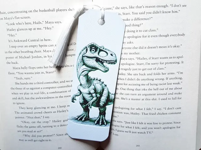 HueForge model: Bookmark, Dinosaur, Green Dino by Dame Jo