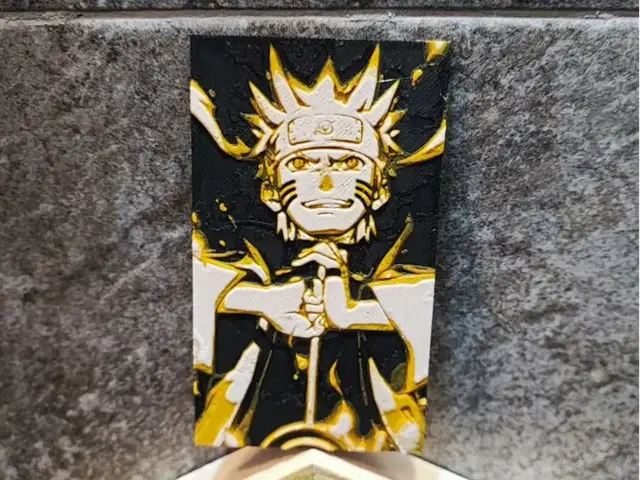 HueForge model: Naruto cards/ Stickers by Garuda3D