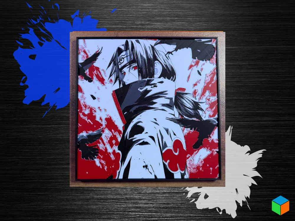 Itachi Uchiha — HueForge Wall Art | Naruto by 3D Prints By Vic HueForge model: Itachi Uchiha — HueForge Wall Art | Naruto by 3D Prints By Vic