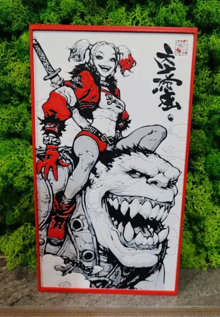 HueForge model: Harley Quinn by Garuda3D